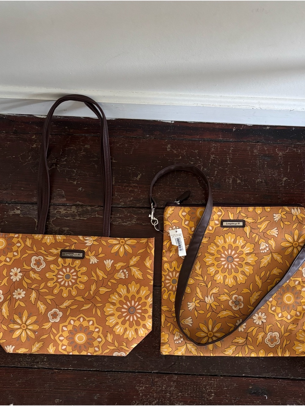 Longaberger Sunflower small tote & shoulder bag.
